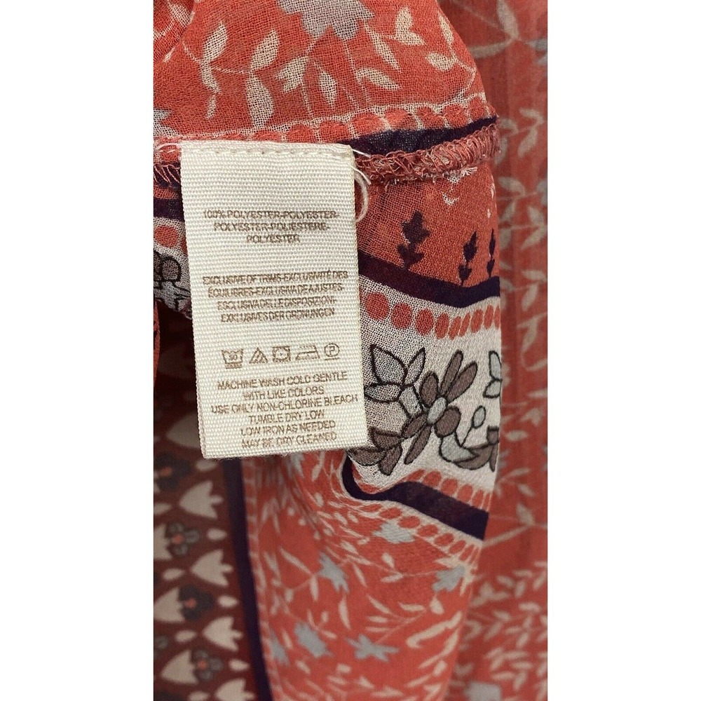 Free People Moonlight Miles Coral Floral Top Tunic - Picture 11 of 12